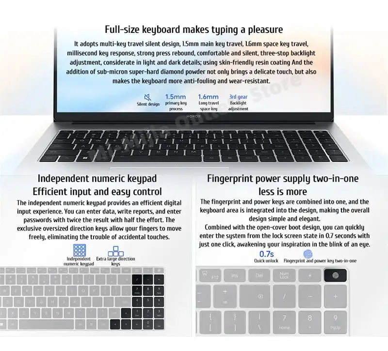 HONOR MagicBook X16 Plus 2024 Laptop AMD Ryzen R7 8845HS 16GB 32GB 512GB 1TB 16" Inch 60Hz/120Hz Notebook Ultrabook Computer PC - Lootquake