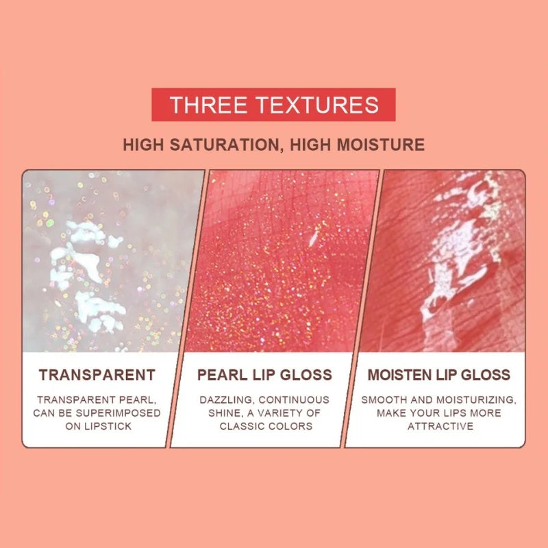 Lot de 10 rouges à lèvres liquides nacrés, brillants et hydratants, longue tenue, résistants à l'eau, ne se décolorent pas, mini glaçage à lèvres.