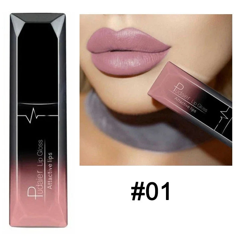 Lápiz labial mate nude de 21 colores, líquido hidratante, resistente al agua, duradero, antiadherente, brillo labial aterciopelado, maquillaje de labios para mujer, cosméticos.