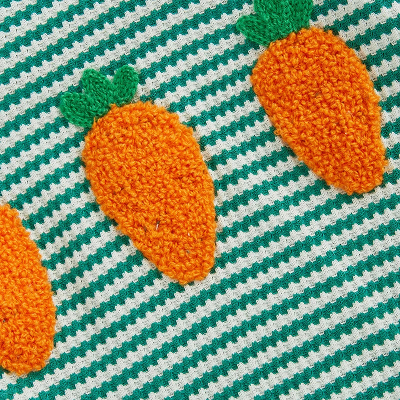 Adorable Infant Unisex Hoodies Rompers Spring Outfits Easter Bunny Carrot Embroidered Long Sleeve Bodysuits Jumpsuits - Lootquake