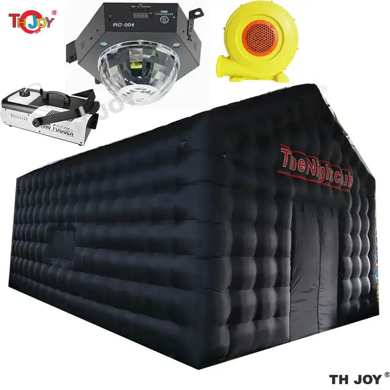 7x5m Disco Light N Fog Machine Black Cube Blow Up Bar Tent Inflatable Nightclub Portable Inflatable Party Tent Free Air Shipping - Lootquake
