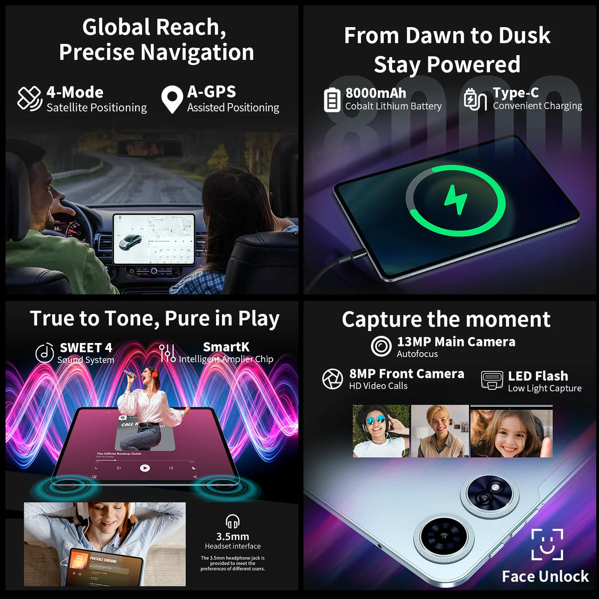 【Nouveau】Teclast T60 Plus 12 pouces Tddi 90 Hz Écran 2K 2000X1200 Android 14 Widevine L1 Mtk Helio G88 (6 Go de RAM + 10 Go d'extension) Batterie 16 Go/128 Go 8000 mAh 4G LTE Double SIM TF jusqu'à 1 To