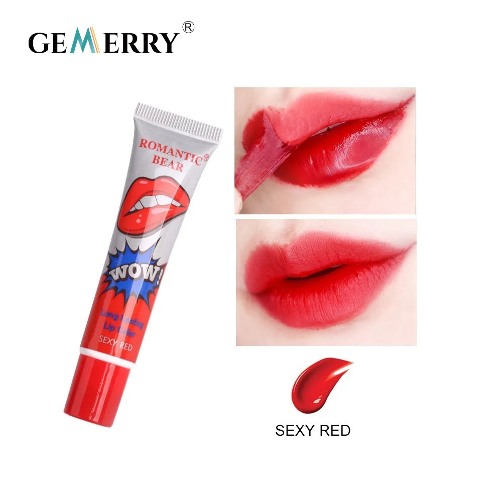 Gemerry 6 couleurs de rouge à lèvres pelable, maquillage magique et sexy, brillant à lèvres longue tenue, beauté, rouge à lèvres imperméable, cosmétique pour femmes