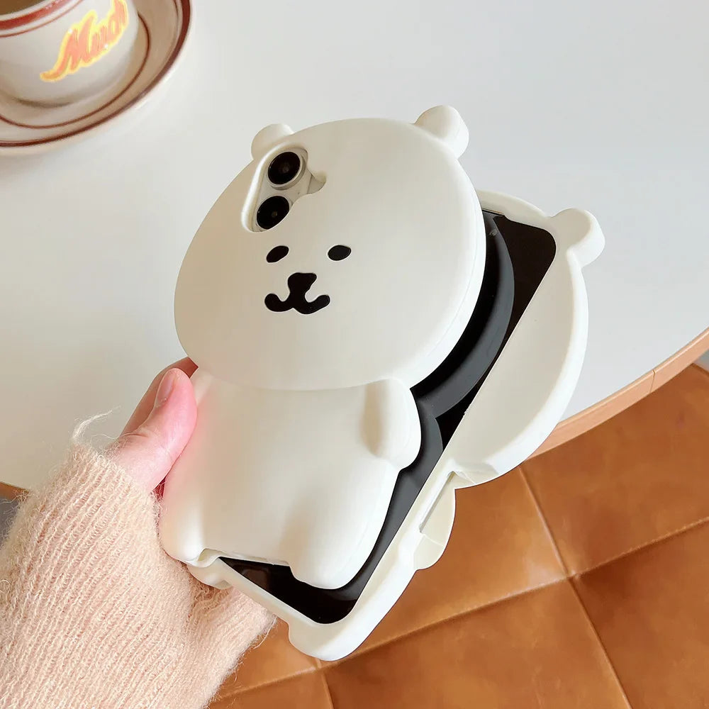Kawaii 3D Cartoon Nagano Bear Phone Case