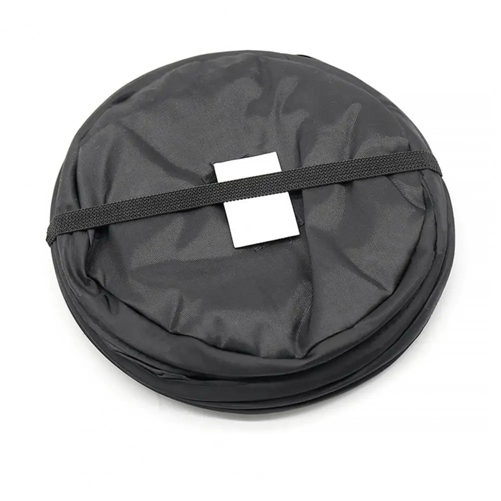 Cubo de basura plegable para coche, con cinta de sujeción, gran capacidad, fácil instalación, plegable