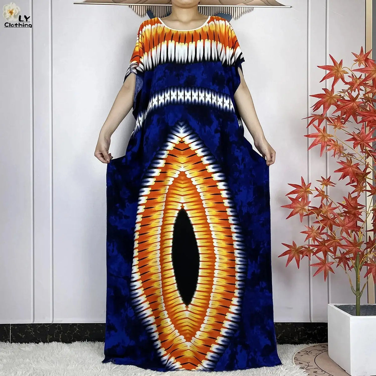 2024 Latest Muslim Sets Women Clothing Cotton Floral Loose Dashiki Long Dress African Abaya Dubai Traditional Islamic Clothing