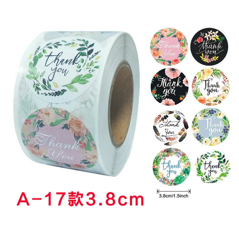 1.5 Inch Happy Easter Rabbit Stickers Sealing Bunny Thank You Sticker Roll for Gift Packging Decor School Stationery Supplies - Lootquake