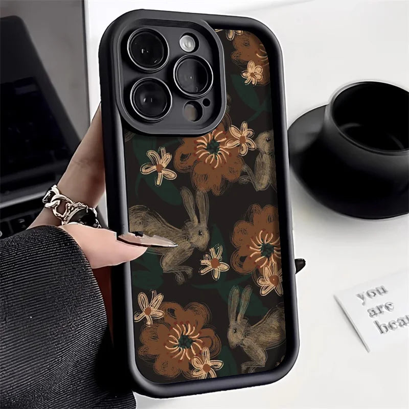 Divertida funda de silicona suave con forma de rana para iPhone