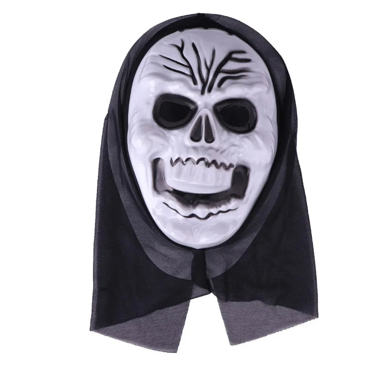 scary halloween costumes adults fantasia cosplay masque LED scream ghost horror mask children black skeleton costume suit