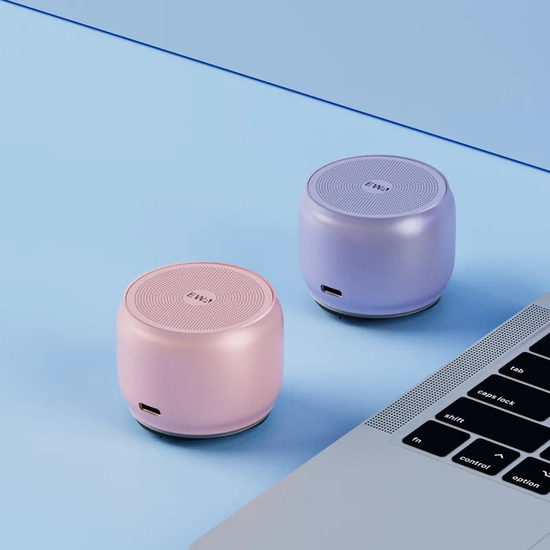 Mini enceinte Bluetooth EWA A126, portable, en alliage d'aluminium, basses puissantes, haute qualité sonore, grand volume, pour l'intérieur et l'extérieur