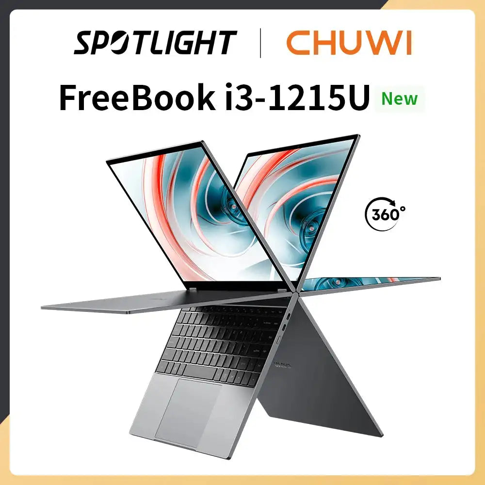 CHUWI FreeBook Laptop i3-1215U / N100 Processor 13.5" IPS Screen 2 In 1 Laptop Tablet PC 12GB RAM 512GB SSD Support Stylus - Lootquake