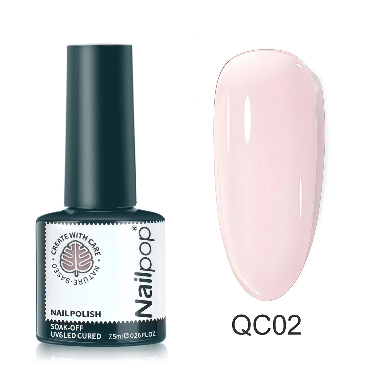 Esmalte de uñas en gel Nailpop profesional, 6 colores translúcidos, UV/LED, remojo, diseño de salón de uñas, color rosa nude, 1/6 unidades