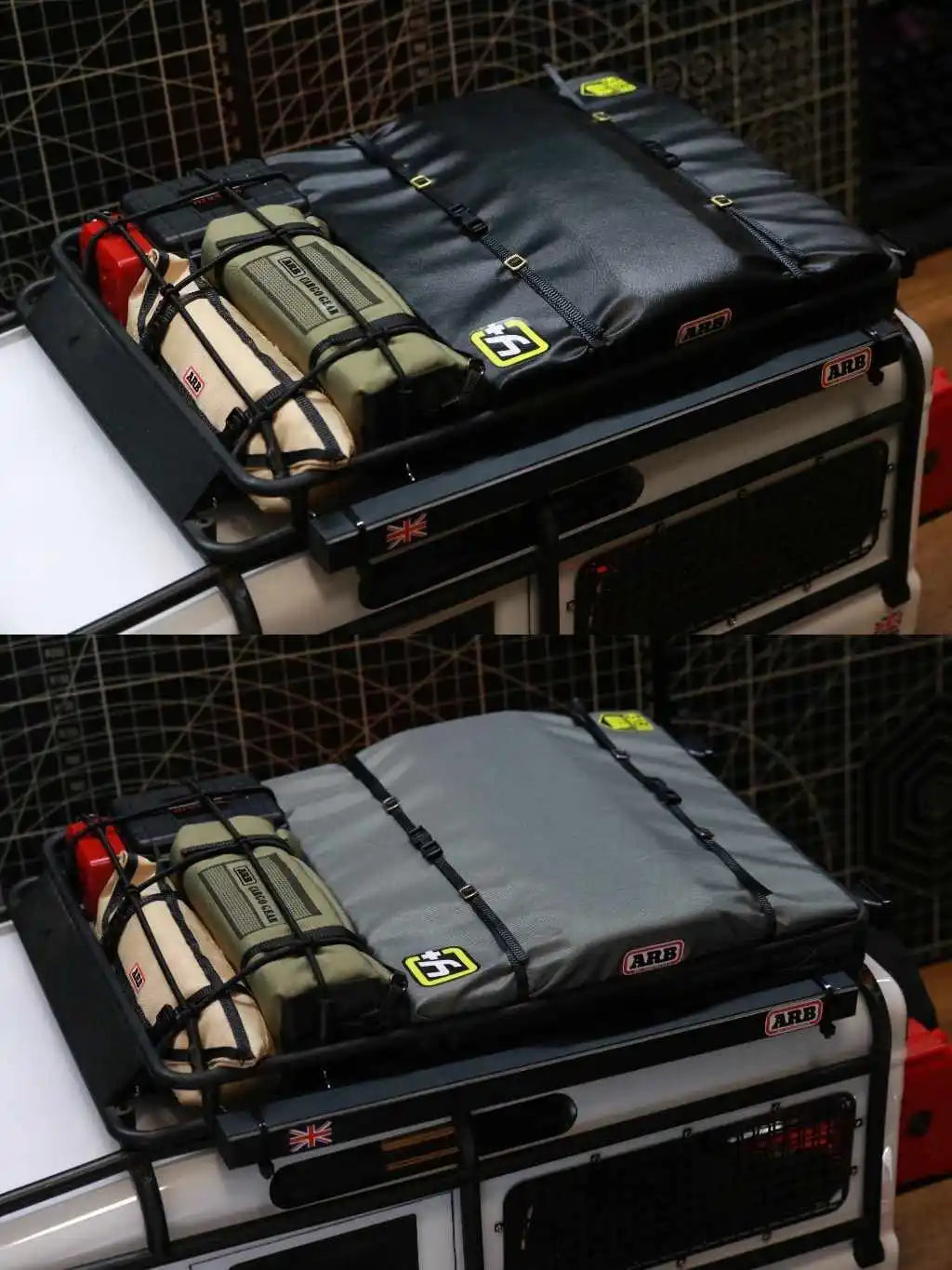 Simulated Tent Bag Side Tent Mood Accessory for 1/8 1/10 RC Track Car Traxxas TRX4 Defender Bronco AXIAL SCX10 RC4WD Decoration - Lootquake