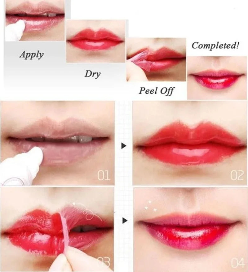 Romantic Bear 6 Colors Peel Off Lipstick Magic Matte Sexy Red Make up Long-lasting Lip Gloss Beauty Wow Impermeavel Lip Stick