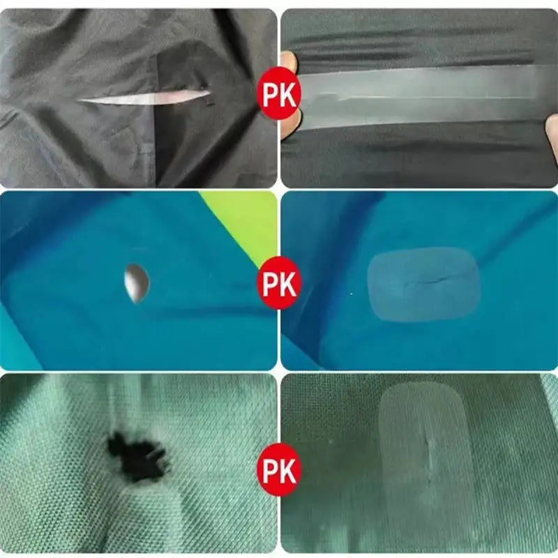 10pcs Transparent Waterproof Self Adhesive Sticker Cloth Patches Camping Awning Tent Water Toys Swimming Ring Repair Tape - Lootquake