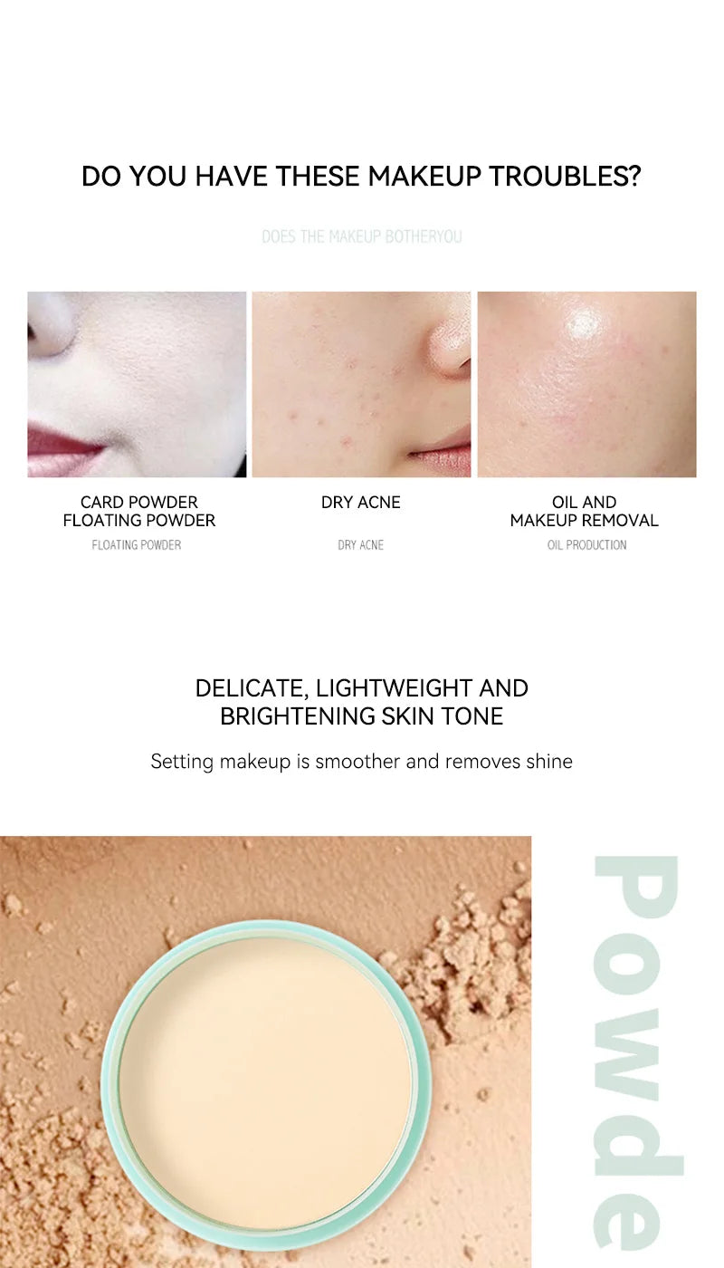 Poudre Fixatrice Miracle - Contrôle du sébum, fini lisse, non pâteux, tenue longue durée avec une formule imperméable et résistante à la transpiration