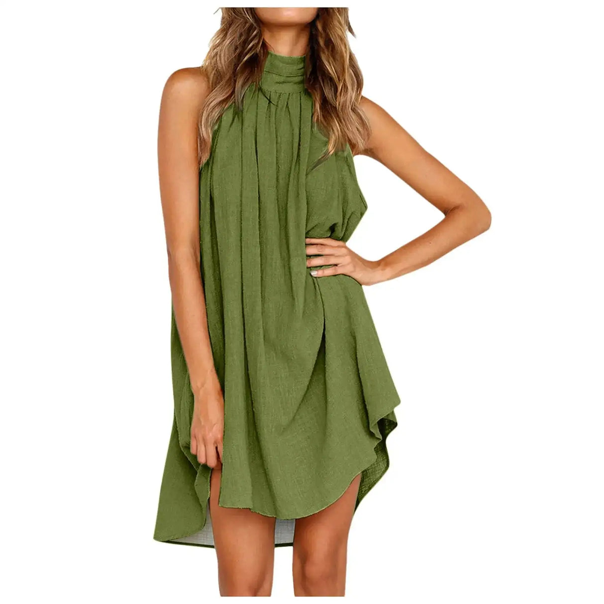 Dresses For Women Summer Casual Plus Size Ladies Casual Loose Long Dress Sleeveless Slit Long Vestidos Elegantes Para Mujeres - Lootquake