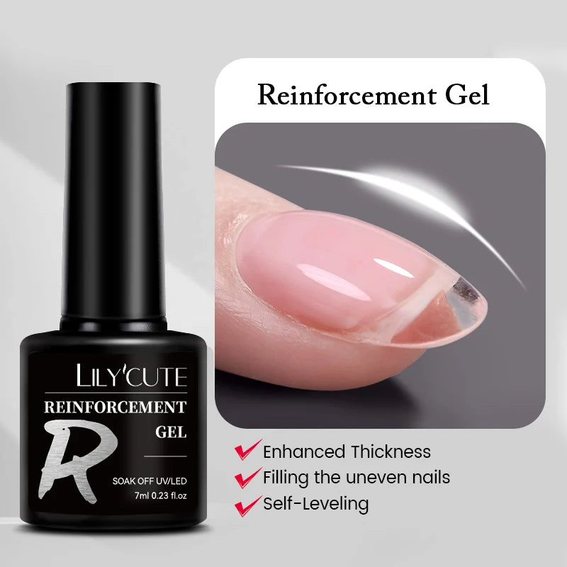 Esmalte de uñas en gel delineador LILYCUTE de 5 ml con efecto francés semipermanente UV LED.