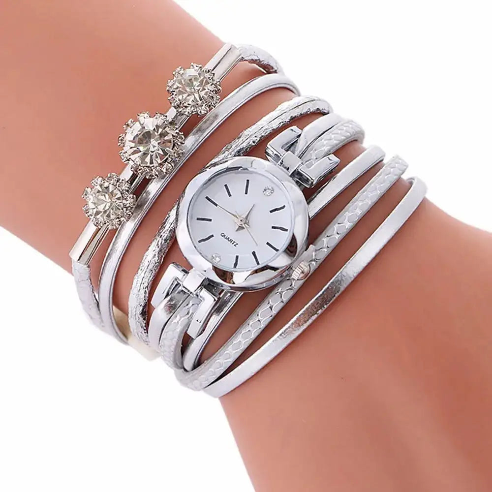 Ladies Watch Circle Diamond Table Student Fashion Bracelet Women's Watch Women's Watches - Lootquake
