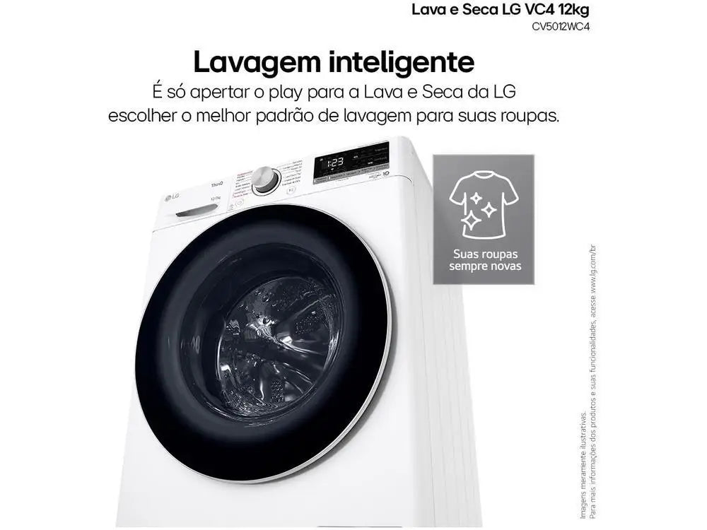Laveuse et sécheuse LG Smart VC4 CV5012WC4 12 kg avec 220 V