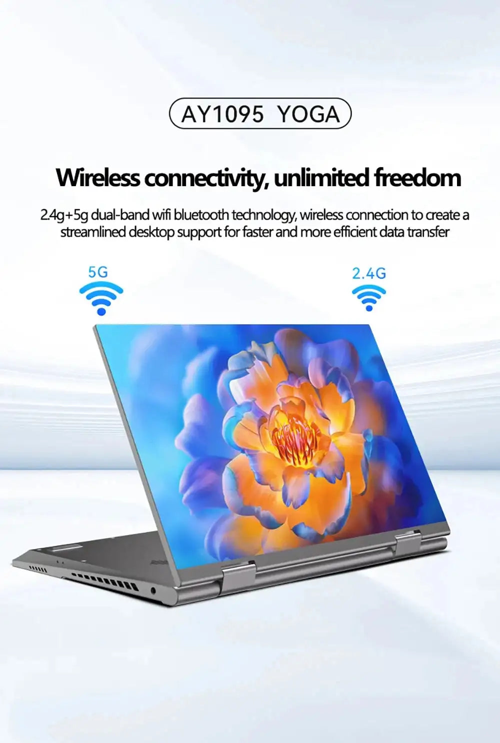 2 in 1 Touch Screen 10.95 Inch 360° Flip Laptop Intel N95 Win 11 Pro 16GB DDR5 2TB SSD Metal for Office Gaming Mini Notebook PC - Lootquake