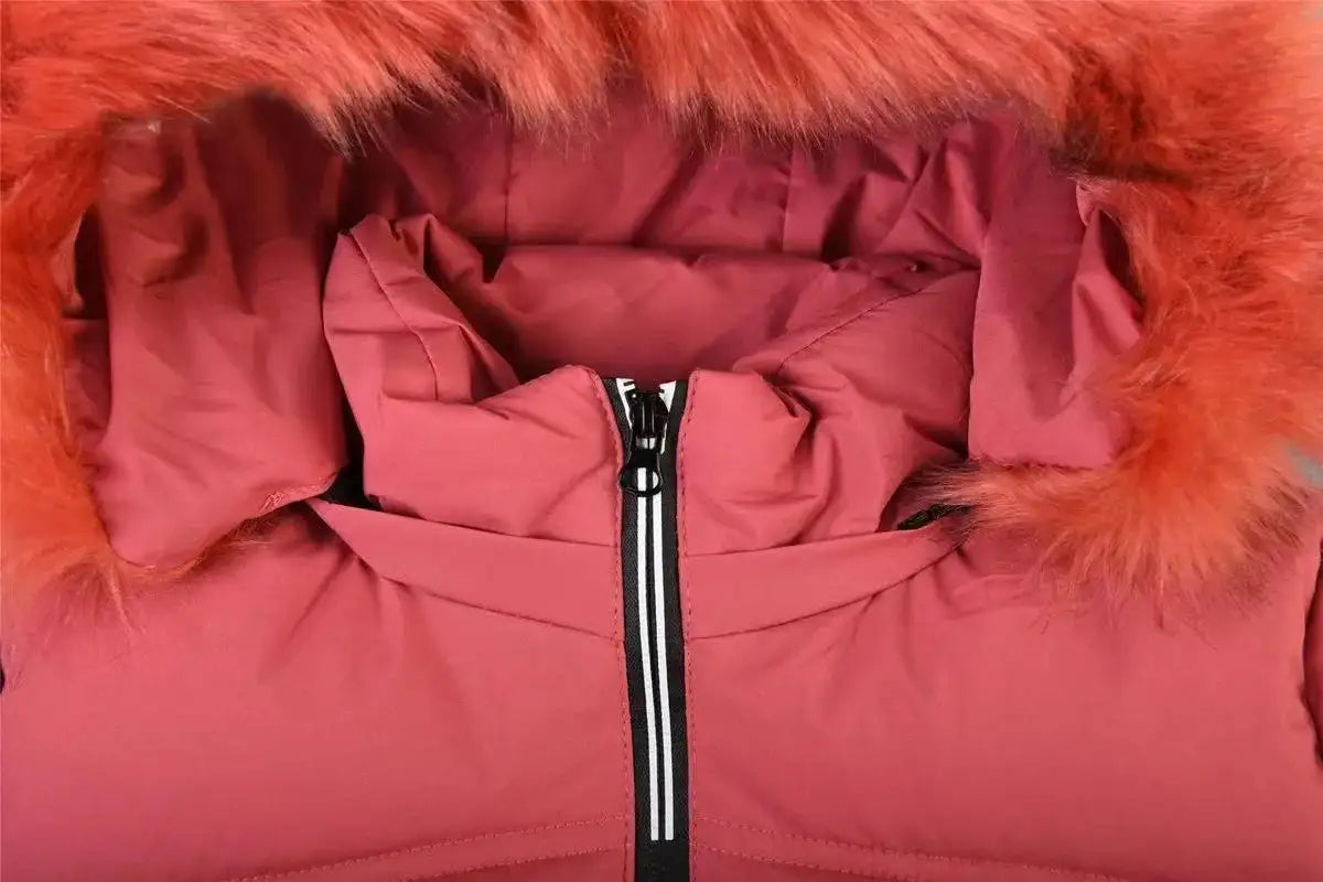 4 Color Big Size Winter Keep Warm Long Style Girls Jacket Teenage Thick Heavy Cold-proof Hooded Windbreaker Coat For Kids - Lootquake