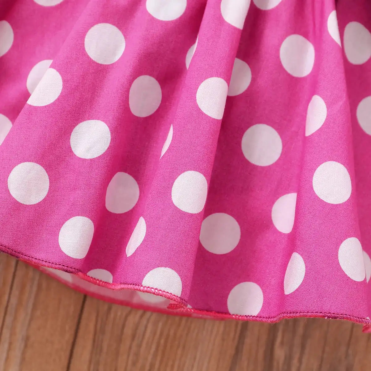 Toddler 1-5 Year Old Girl Round Neck Flying Sleeve Top+Dot Bow Strap Skirt Piece Suitable for Travel and Travel Girl Summer Set - Lootquake