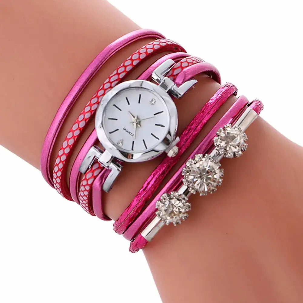 Ladies Watch Circle Diamond Table Student Fashion Bracelet Women's Watch Women's Watches - Lootquake
