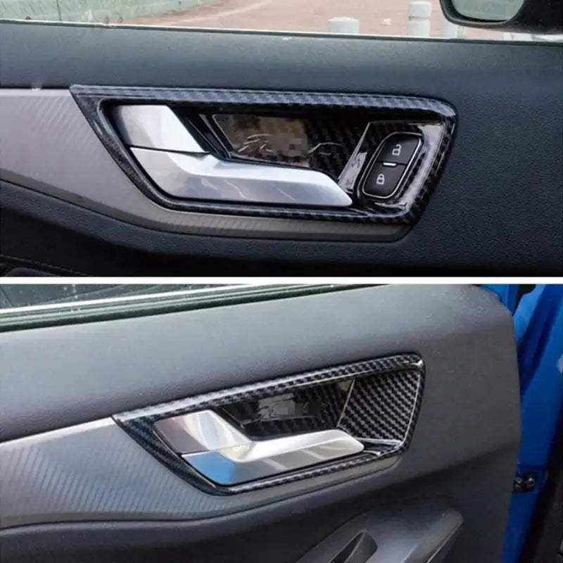 For Ford Focus MK4 2019 2020 Carbon Fiber Look Interior window swtich gear Steering Wheel Headlamp air Switche Button Cover Trim - Lootquake