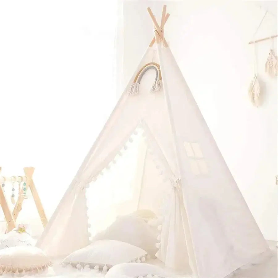 Tent for Kids Indoor Household Children Play House Wigwams Portable Folding Tipi Teepee Girl and Boy Castle Play Room Tents - Lootquake