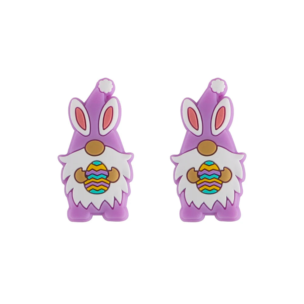 Kovict 5/10Pcs New Focal Silicone Beads Easter Series Bead For Jewelry Making DIY KeyChain Bracelet Necklace Pen Accessories - Lootquake