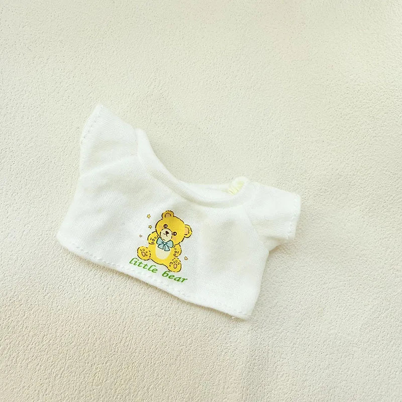 Ropa para muñecas Labubu, conjunto de policía, camiseta de verano, muñecas Labubu I II Idol de 15/17 cm, ropa para sentarse, accesorios de fiesta, regalos DIY