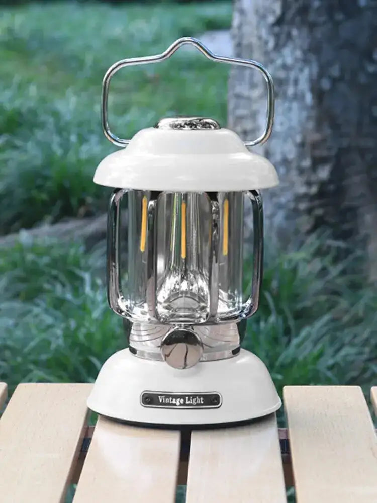 Outdoor Camping Lantern Portable USB Rechargeable Lamp Retro LED Light For Emergency Fishing Hiking Tent Nightlight Waterproof - Lootquake