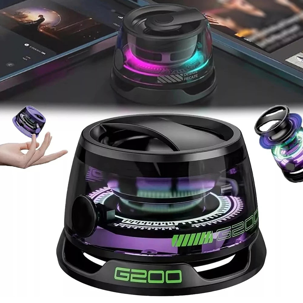 Mini Portable Bluetooth Speaker G200 RGB Color Light Magnetic Speaker BT5.3 Small Sound Box Phone Holder Wireless Loudspeaker