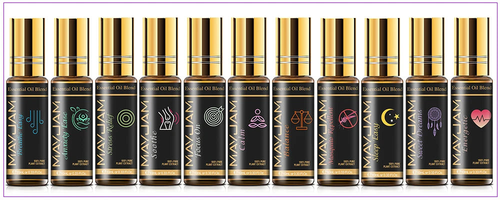 Aceites esenciales puros MAYJAM, aceite de masaje, humidificador, difusor, fabricación de velas, ambientador