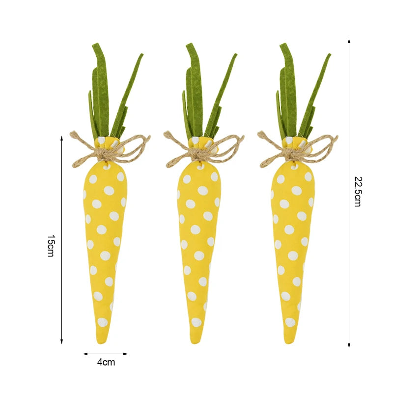 3/1pcs Nov Woven Easter Carrots Ornaments Hanging Pendant for Easter Home Decorations Supplies 2023 Kids Easter Favors Gifts Toy - Lootquake