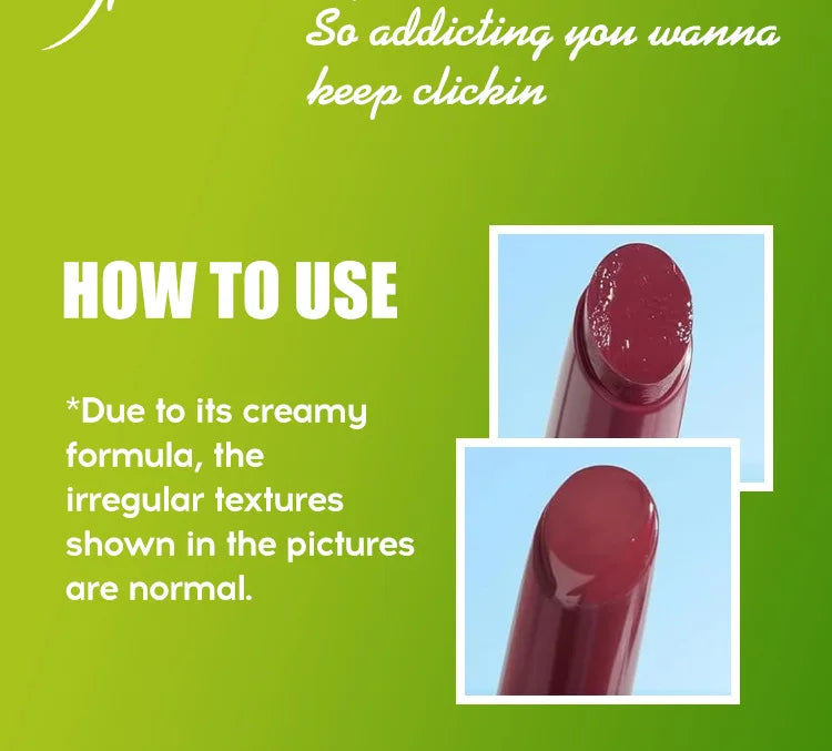 MLSMILE 3pcs/set Press Lipstick Solid Lip Gloss Long-lasting Easy Color Moisturizing Lip Gloss Pearl Mirror Lip Gloss