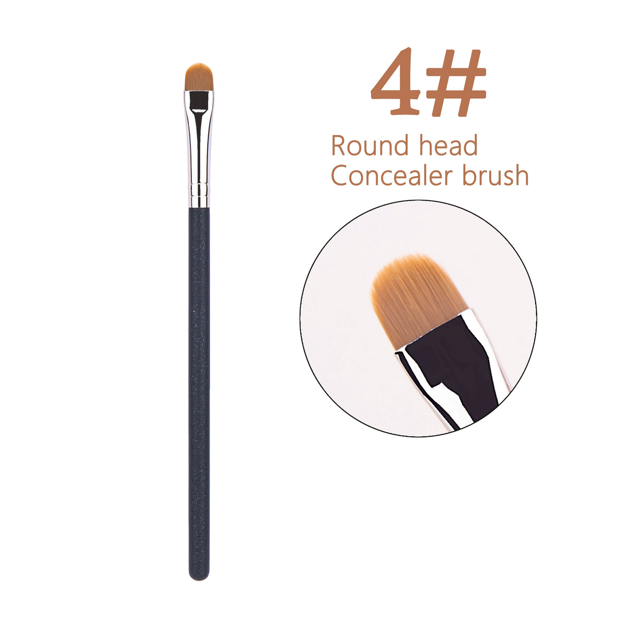 Nueva brocha ultrafina para base de maquillaje, brocha puntiaguda y precisa para difuminar correctores y bases líquidas faciales.