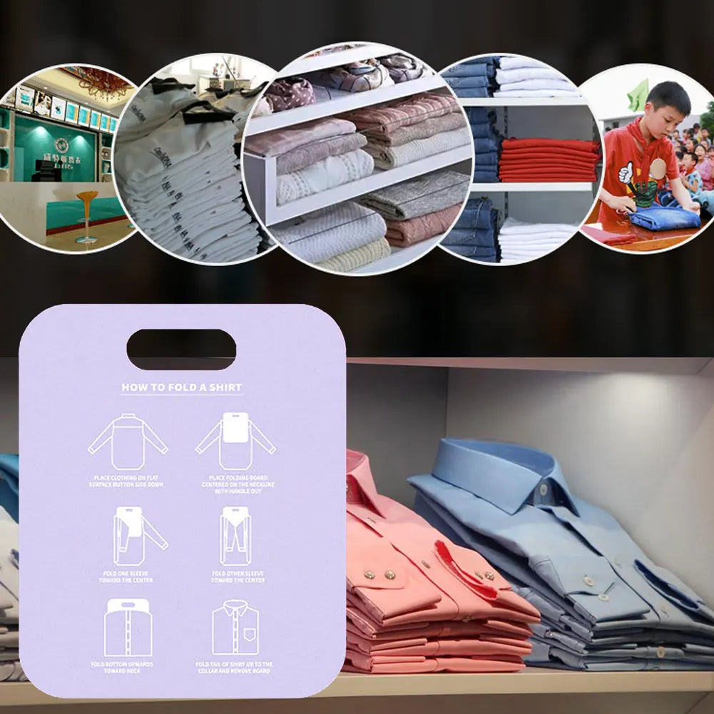 Planche à plier les vêtements en plastique 68 cm/48 cm, durable, pour enfants, facile et rapide, pour plier les chemises, outil de rangement à domicile pour enfants