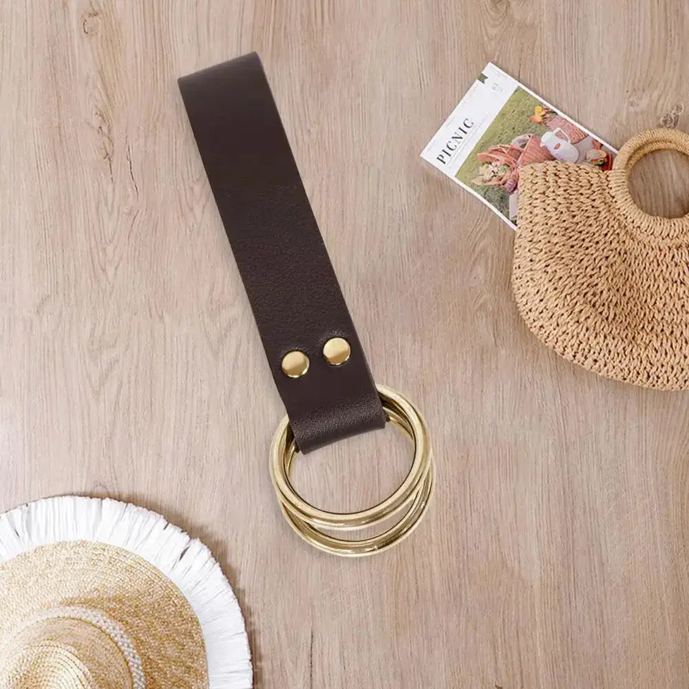 Skirt Hook Strap Medieval Belt Skirt Hikes Double Ring Faux Leather Loop Renaissance Accessory for Women's Long Dress Fixation - Lootquake