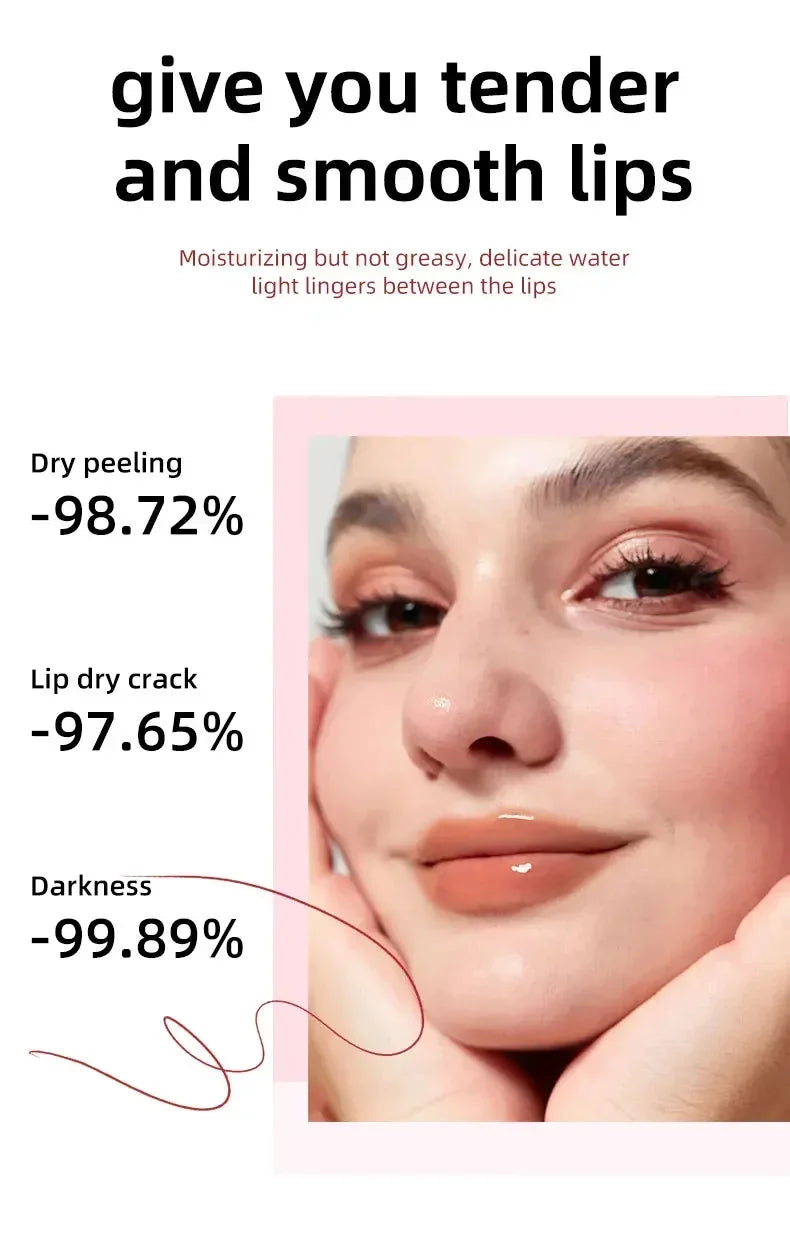 Bálsamo labial hidratante voluminizador, aceite labial original, brillo labial, cuidado de los labios, beneficio para los labios, aceite exfoliante rosa voluminizador.