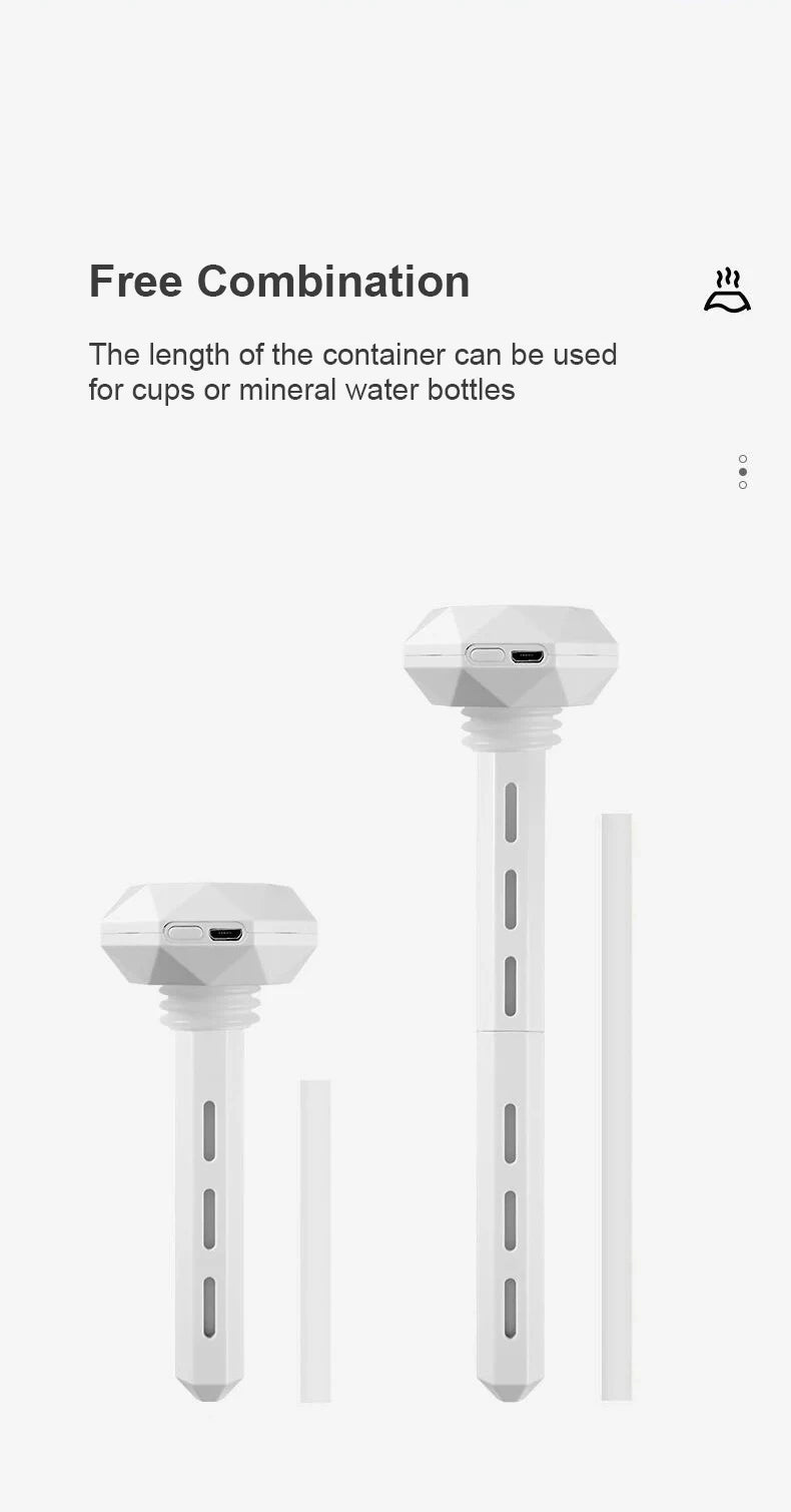 Humidificateur d'air à lampe LED, diffuseur d'huiles essentielles USB, purificateur de voiture, brumisateur d'arômes anioniques avec lumière romantique, humidificateur portable