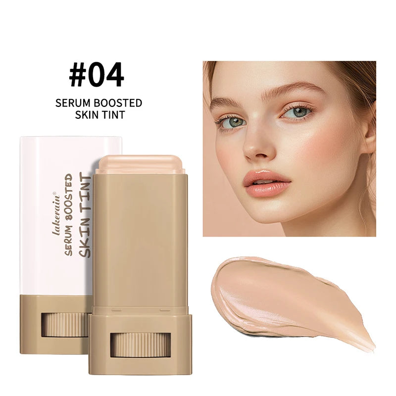 Foundation Balm Stick Serum Boost Skin Tint Foundation Stick Smooth Plumper Coverage Brighten Face Travel Foundation Makeup 2025