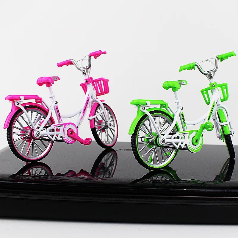 Creative Alloy Bicycle Model Ornament Mini Metal Bike Toy Collectible