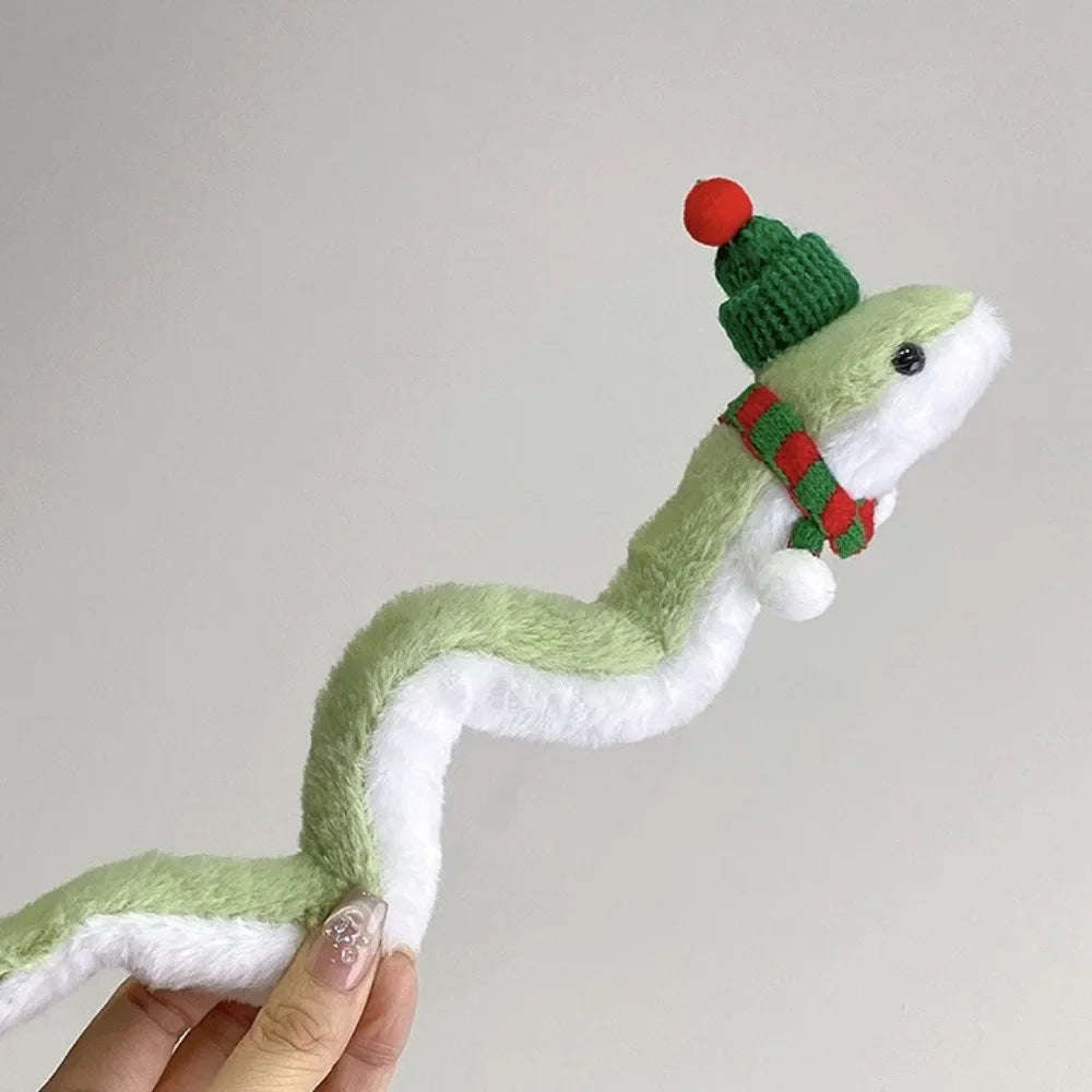 Year of The Snake Plush Toy Wrap Around Arm Little Snake Stuffed Plush Doll Comfort Kawaii Green Snake Animal Doll Children Gift - Lootquake