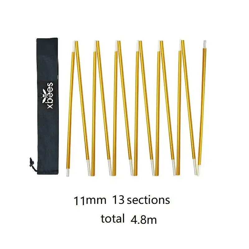 Camping Alloy Tent Poles DIY Tent Rod Skeleton 8.5mm 9.5mm 11mm - Lootquake