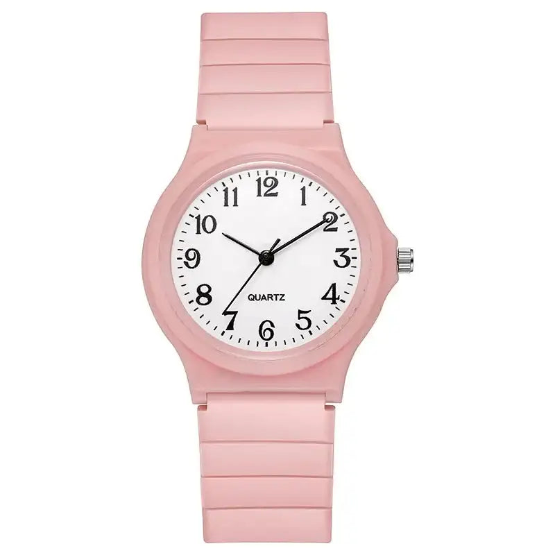 Exam Watch Silicone Strap Simple Women Watch Student Ladies Quartz Wristwatch Waterproof Round Small Dial for Women Reloj Mujer - Lootquake