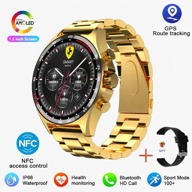 2024 New Outdoor Sports GPS Smart Watch Men Bluetooth Call HD Smartwatch Health Monitoring Compass IP68 Waterproof Watches Men - Lootquake