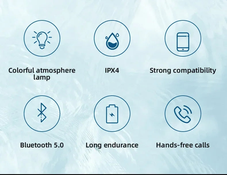 Nuevo altavoz inalámbrico LED Bluetooth impermeable para baño, minialtavoz portátil con ventosa grande, altavoz estéreo para deportes al aire libre