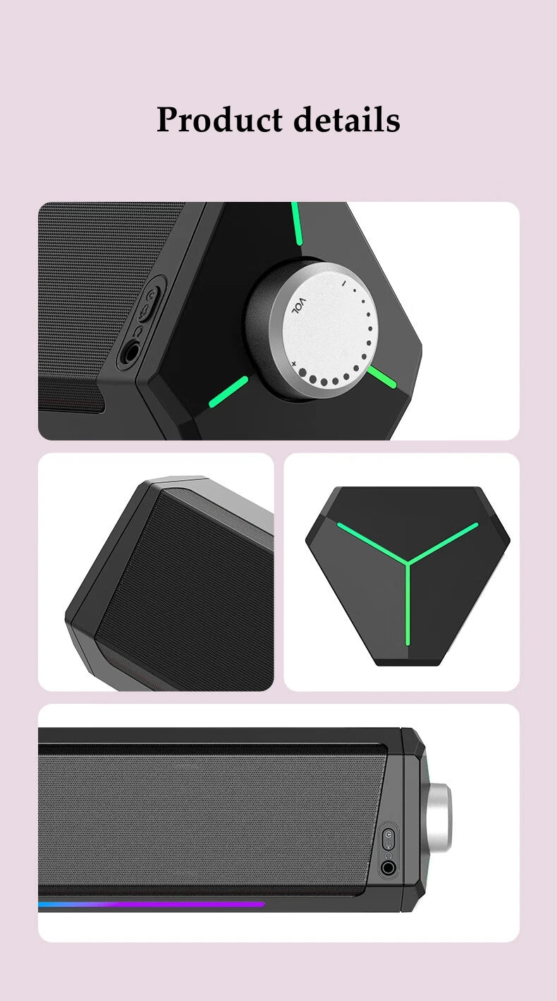 Home Bluetooth Gaming Speakers Portable USB Subwoofer Surround Stereo Sound Amplifiers Soundbar Speaker Desktop Speakers For PC